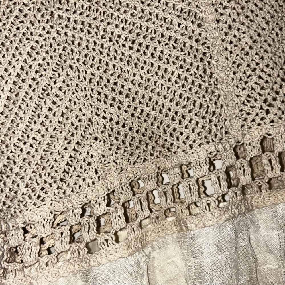 NW BAG- POL Cream Lined Ruffle Slip Dress - Picture 8 of 13